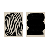 Paire d’estampes giclées ensemble d’art mural abstrait de deux, 50x70cm