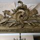 Antique gilded mirror with a sculpted pediment – Napoléon III period – 19th century