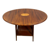 Table d'appoint ovale à rabats en acajou Edwardien antique (environ 1900-1930)