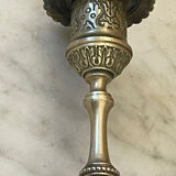 Paire de bougeoirs en laiton XIXème