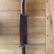 Indian carved wood knife and fork set