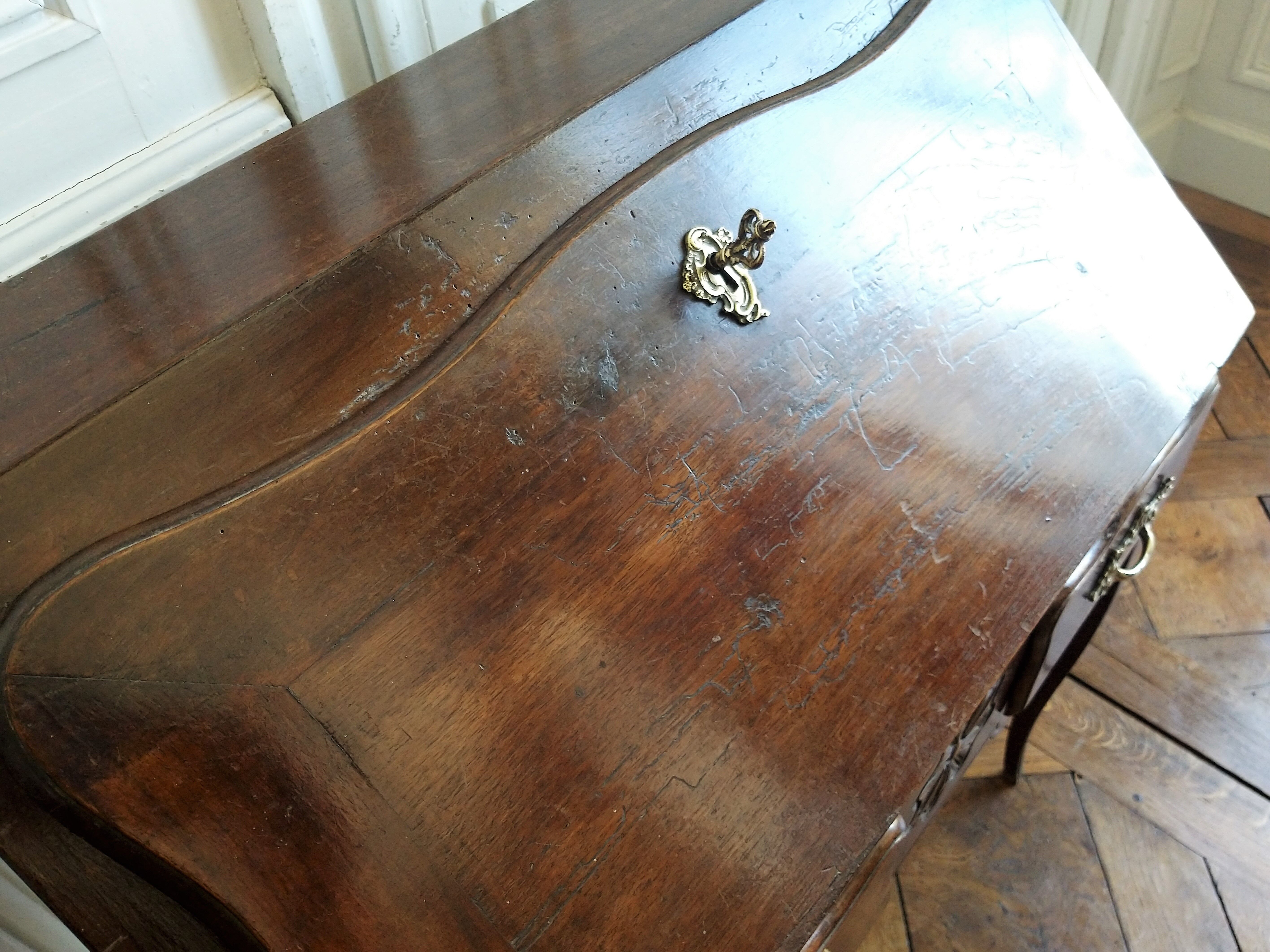 Louis XV style mahogany style writing desk