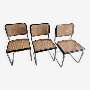 Chaises B32 noires de Marcel Breuer