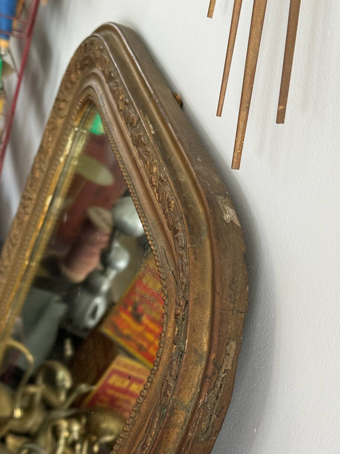 Antique Louis Philippe mirror 65 x 49cm