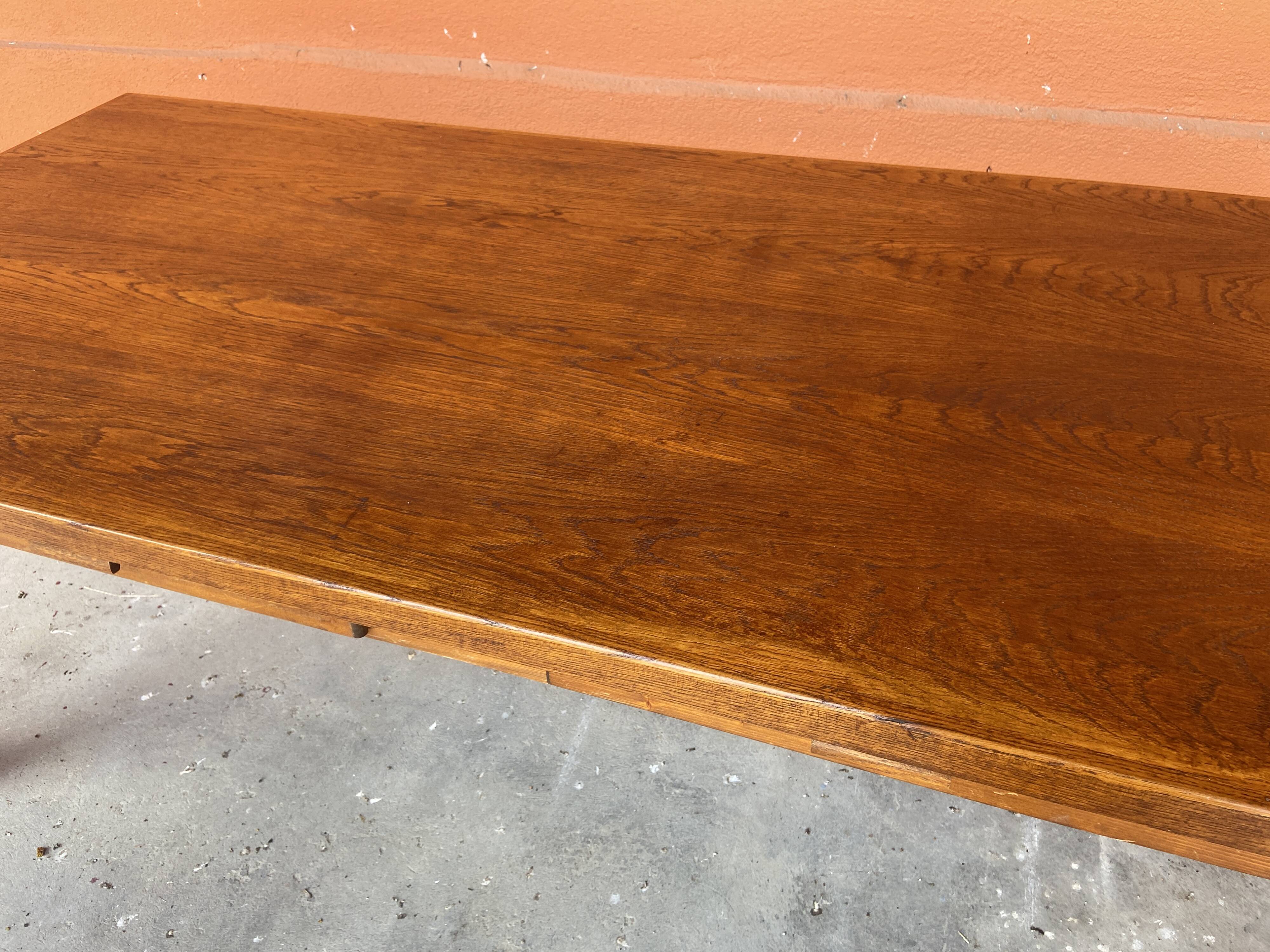 Farmhouse table Scandinavian brutalist dining table vintage 1960s legs com