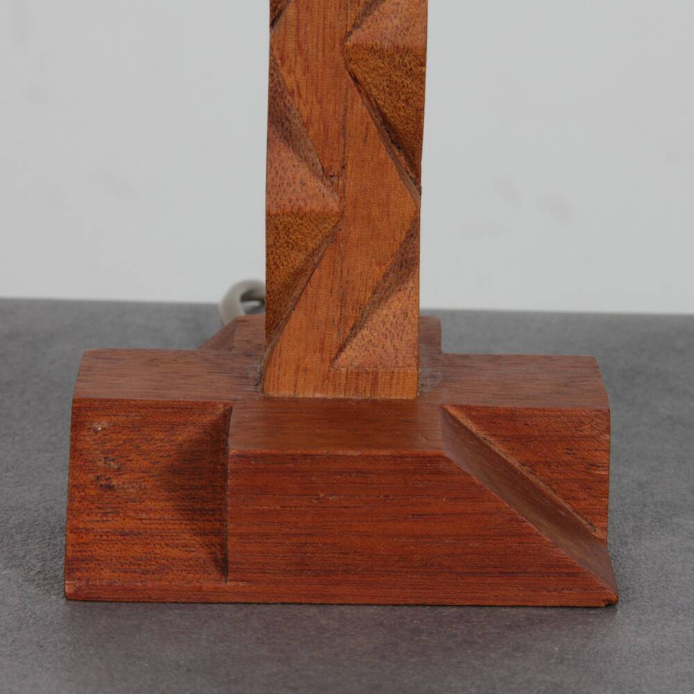 Lampe vintage en bois 1960