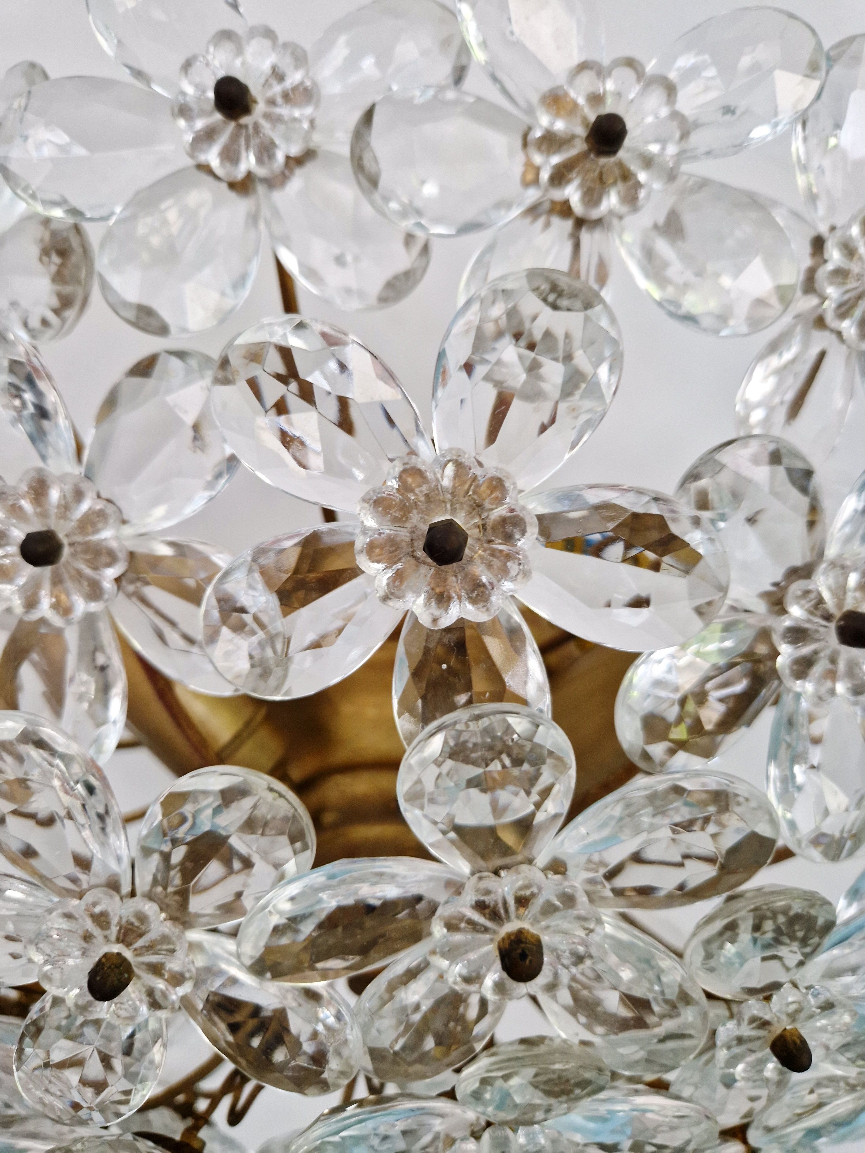 Italian ceiling light in Murano glass, 1970.