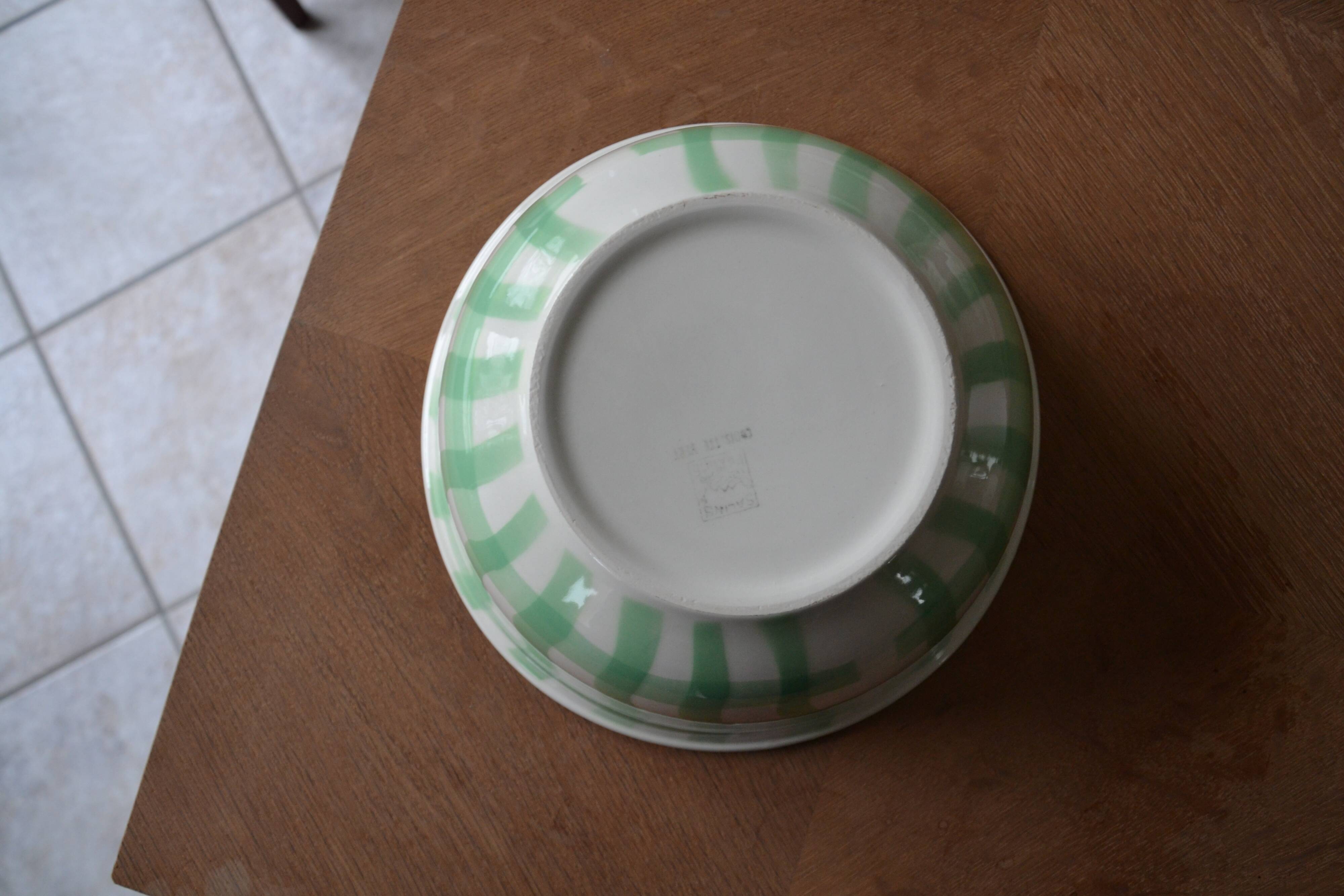 Salins salad bowl, green Croisette model