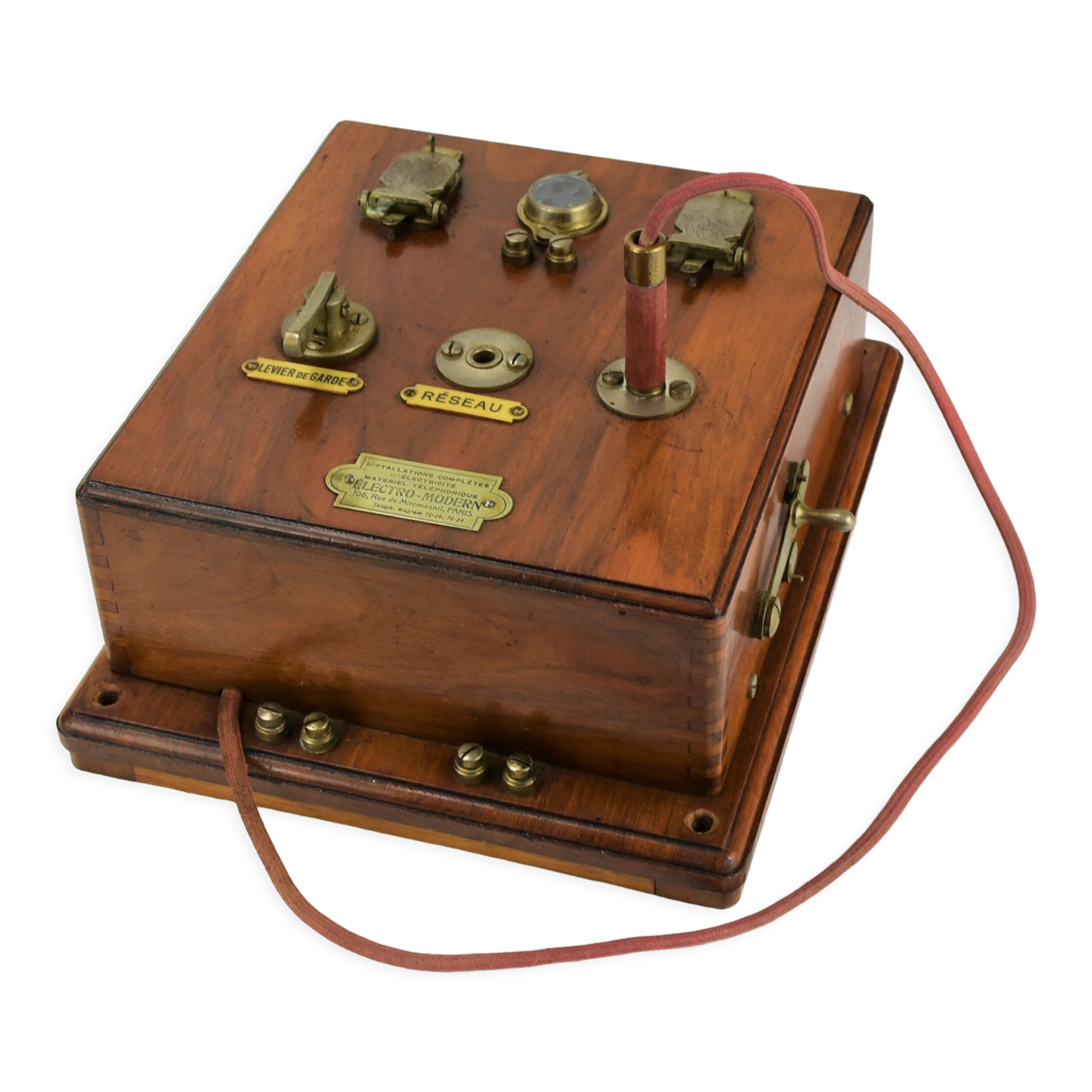 Wooden telephone communication block