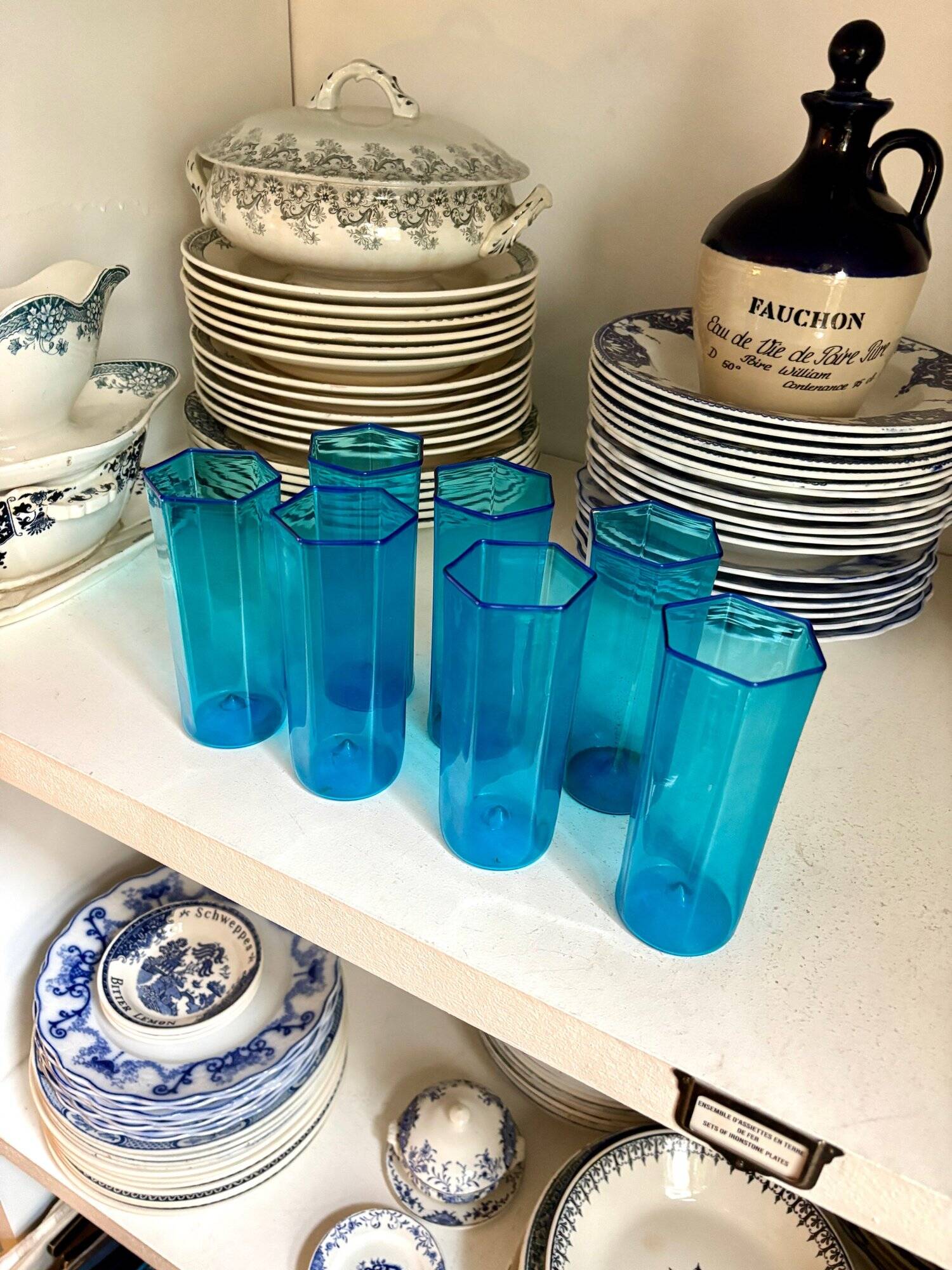 7 Murano glass glasses by Carlo Scarpa for Venini, Italy