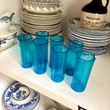 7 verres en verre de Murano par Carlo Scarpa pour Venini, Italie