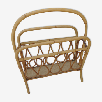 Rattan magazine holder