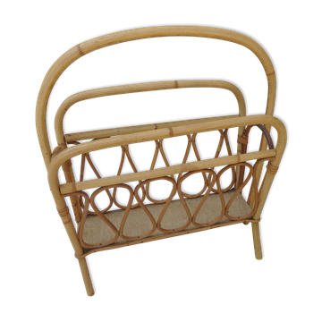 Rattan magazine holder