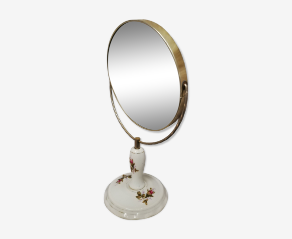 Miroir "Vogue" sur pied en porcelaine 15X28cm