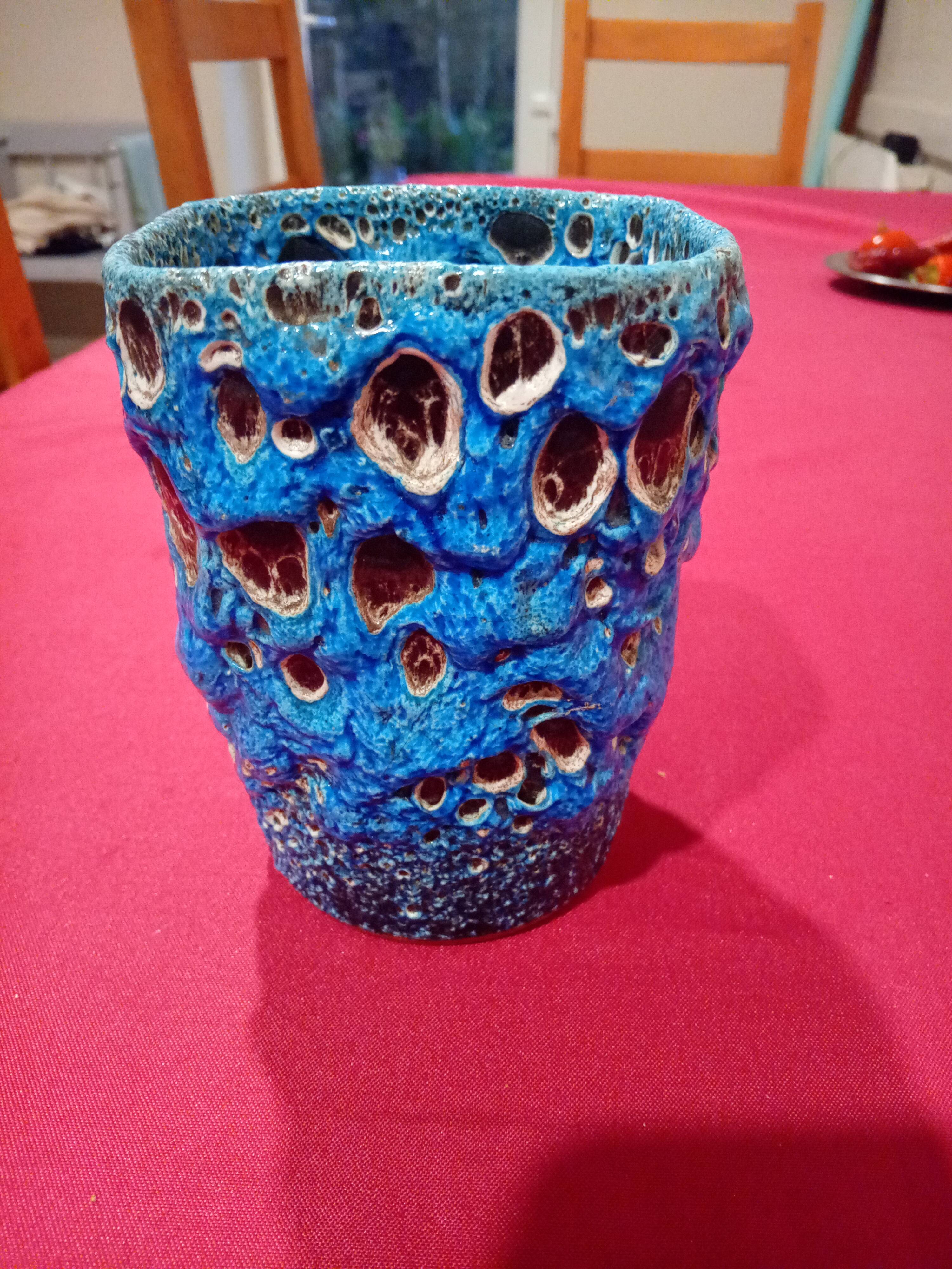 Blue Glacier Enamels Vase