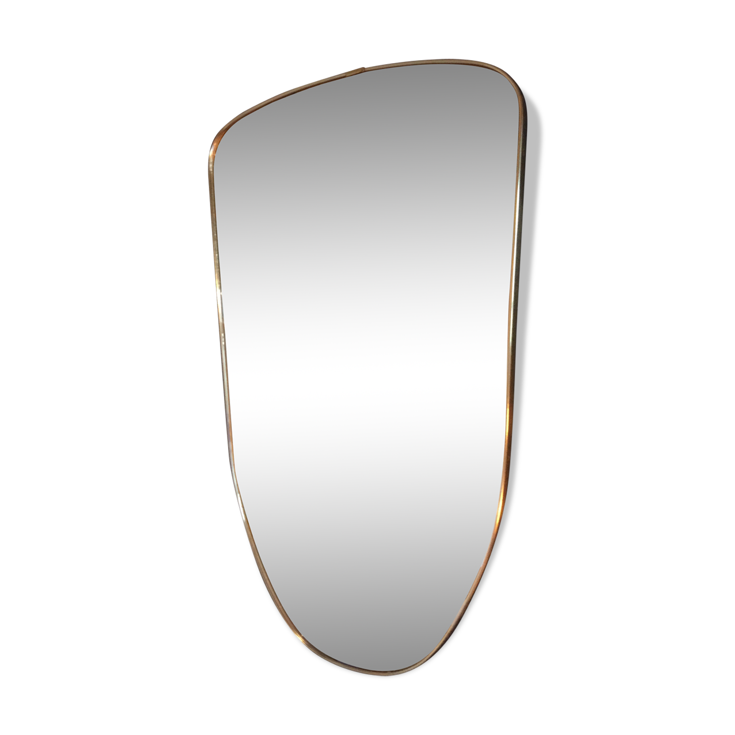 Miroir retroviseur doré 58x34cm