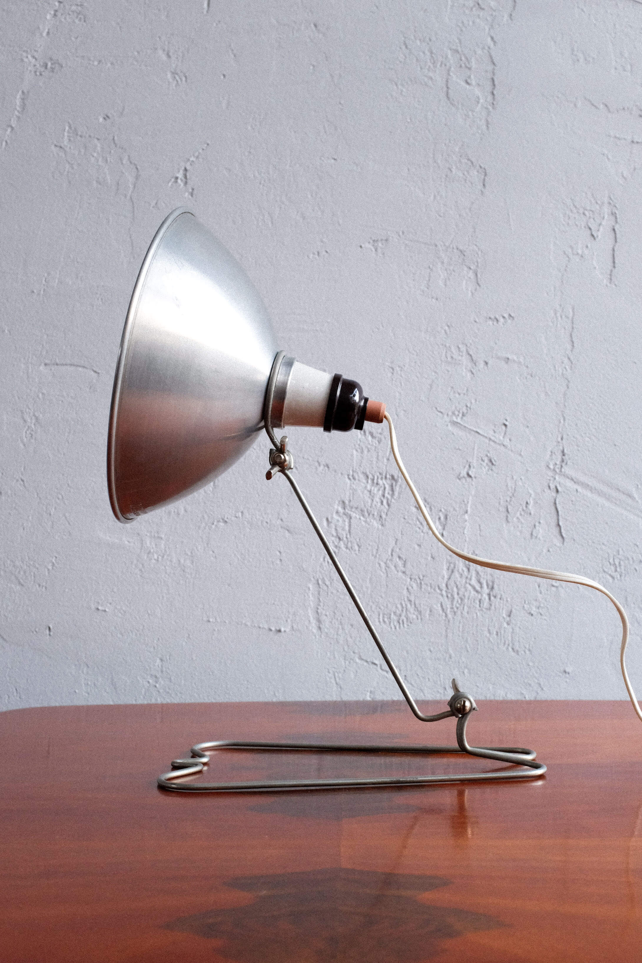 Industrial czechoslovak metal table lamp, 1960s