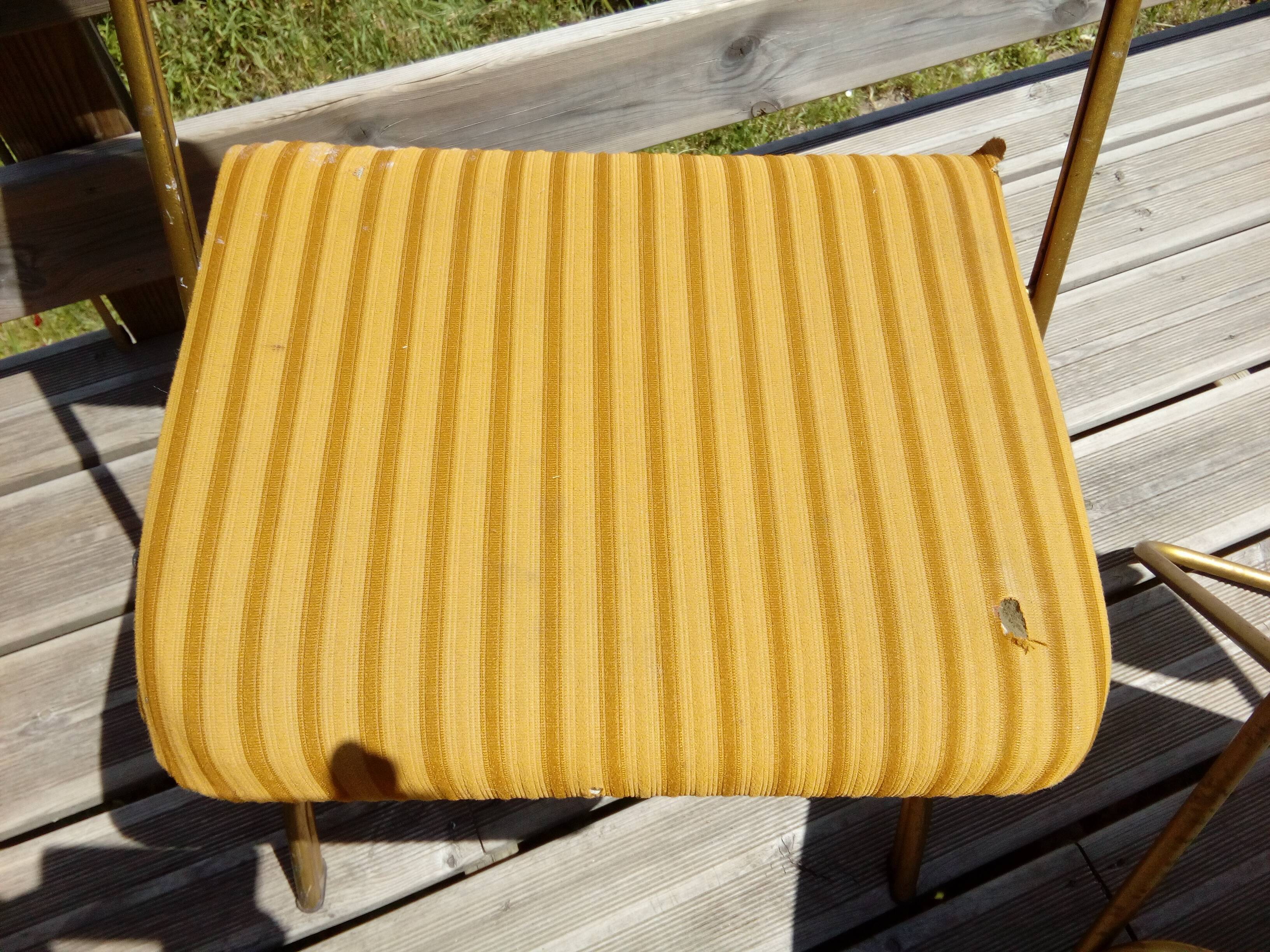 Pair of folding chairs Lafuma model Chantazur from before 1968