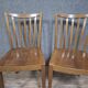 Paire de chaises vintage en bois clair, au design sobre et élégant, ( 1950)