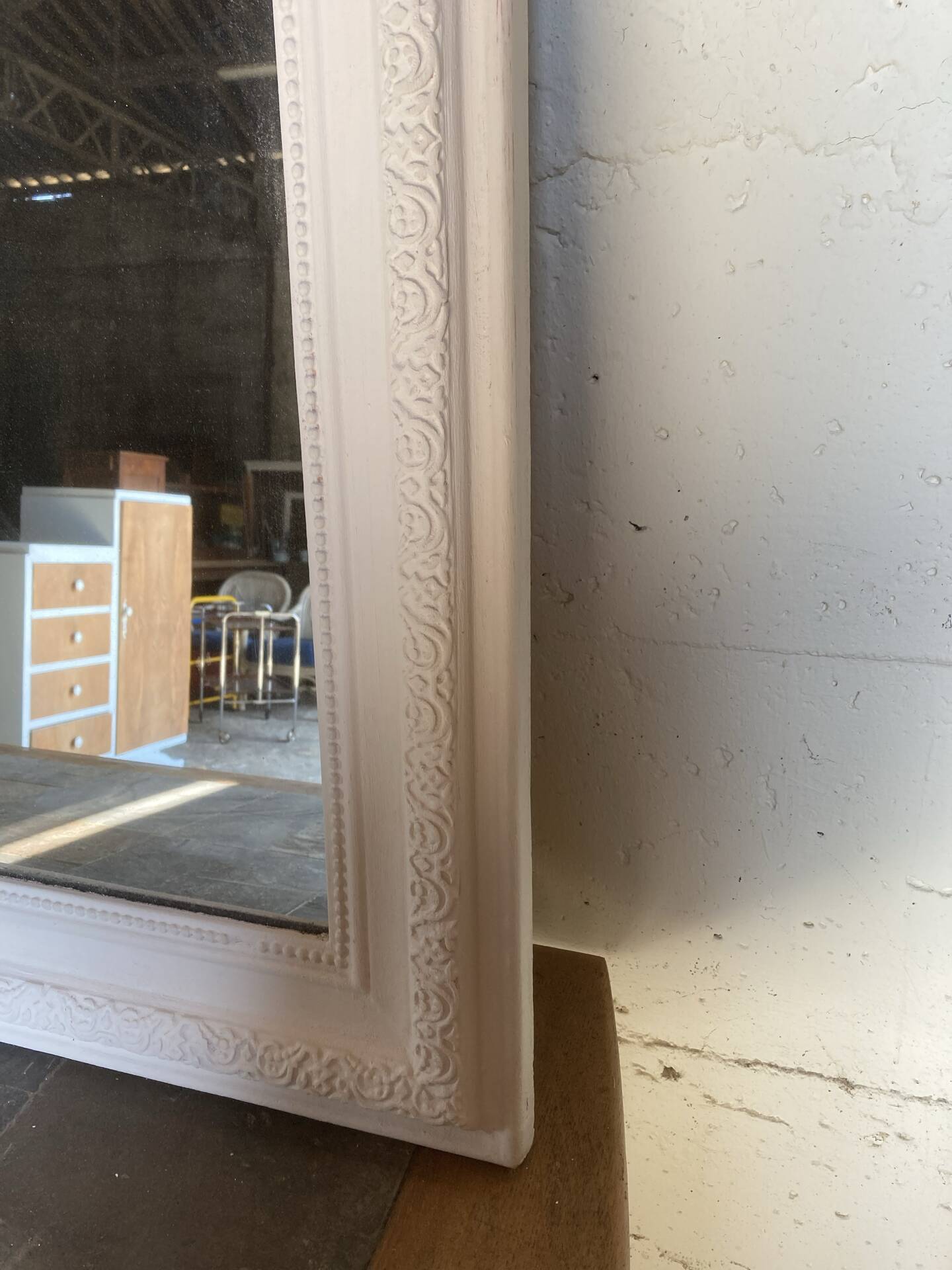 Louis Philippe mirror, 19th century, beige patina.