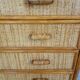 Vintage rattan chest of drawers