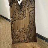 African carved wooden palaver chair