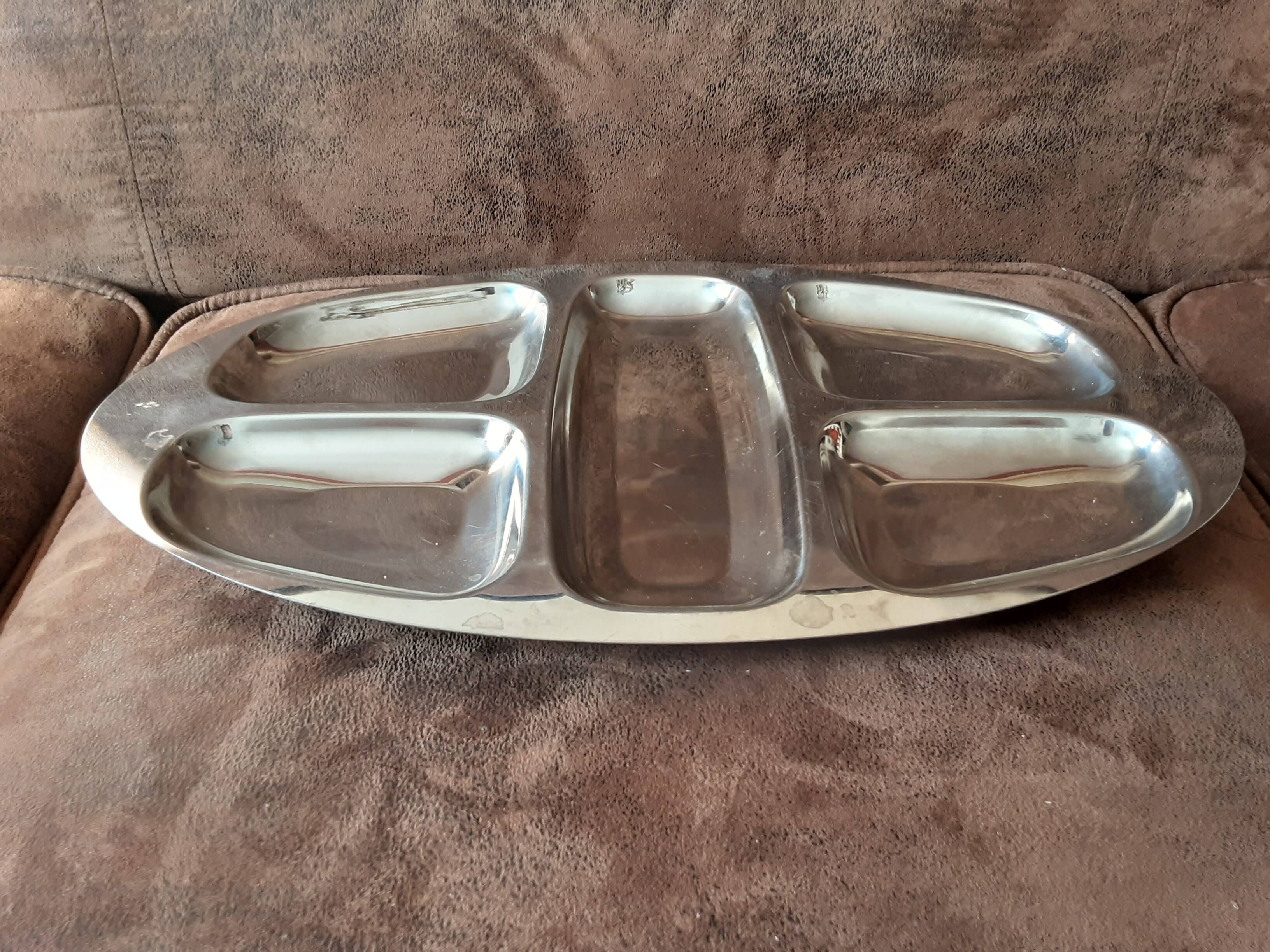 Vintage metal compartment dish
