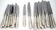 Ercuis Artois, 24 knives, 12 dinner + 12 dessert, cheese in silver-plated metal.