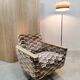 Midcentury swivel lounge chair vintage 'Geometric dessin'
