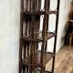 Vintage rattan bookcase shelf