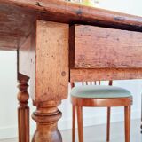 Old wooden table - two drawers