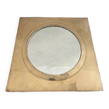 Square brass mirror