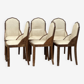 6 art deco chairs