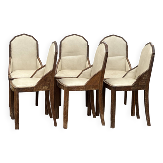 6 art deco chairs