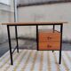 Bureau vintage en teck et métal