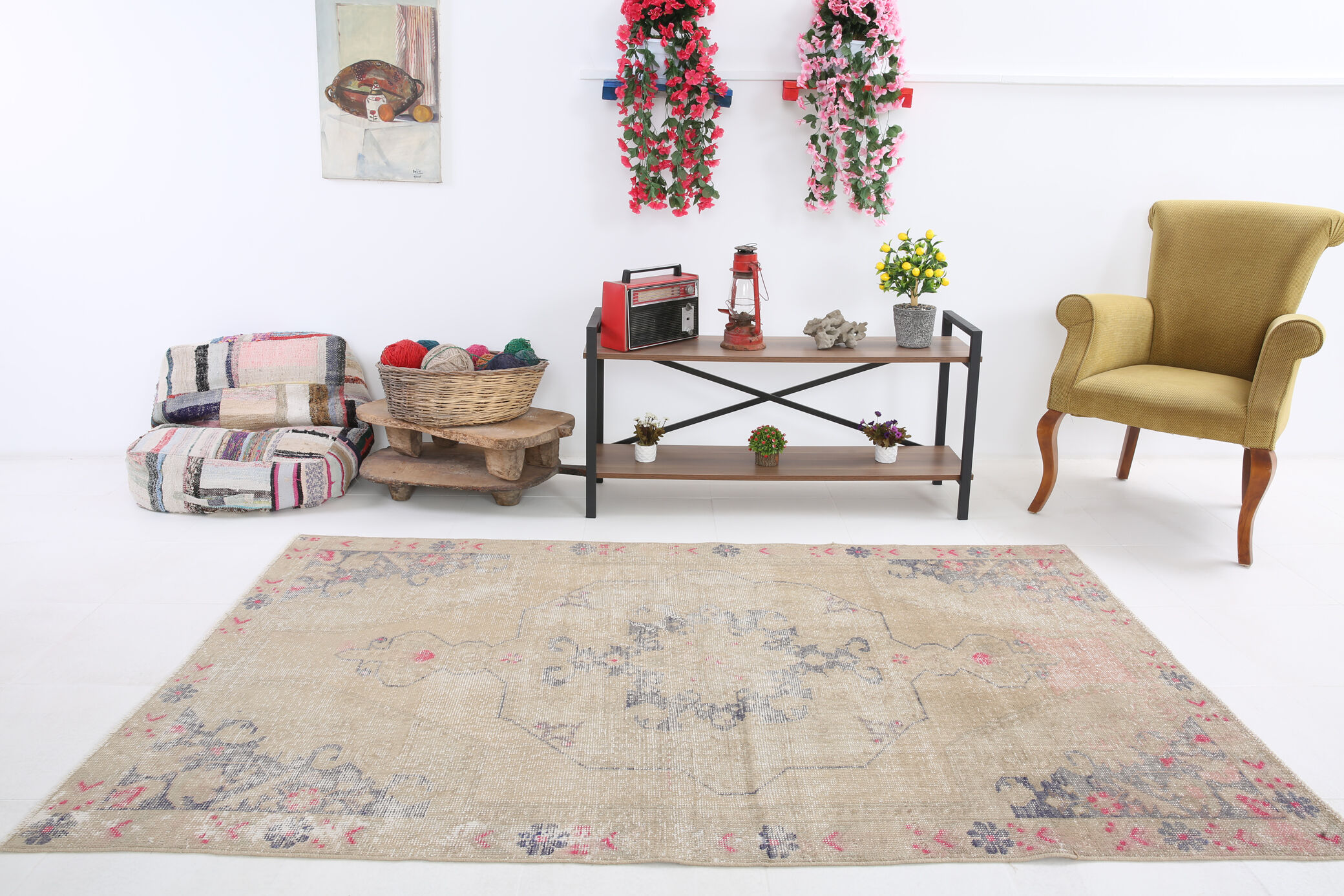 4x7 bohemian vintage area rug