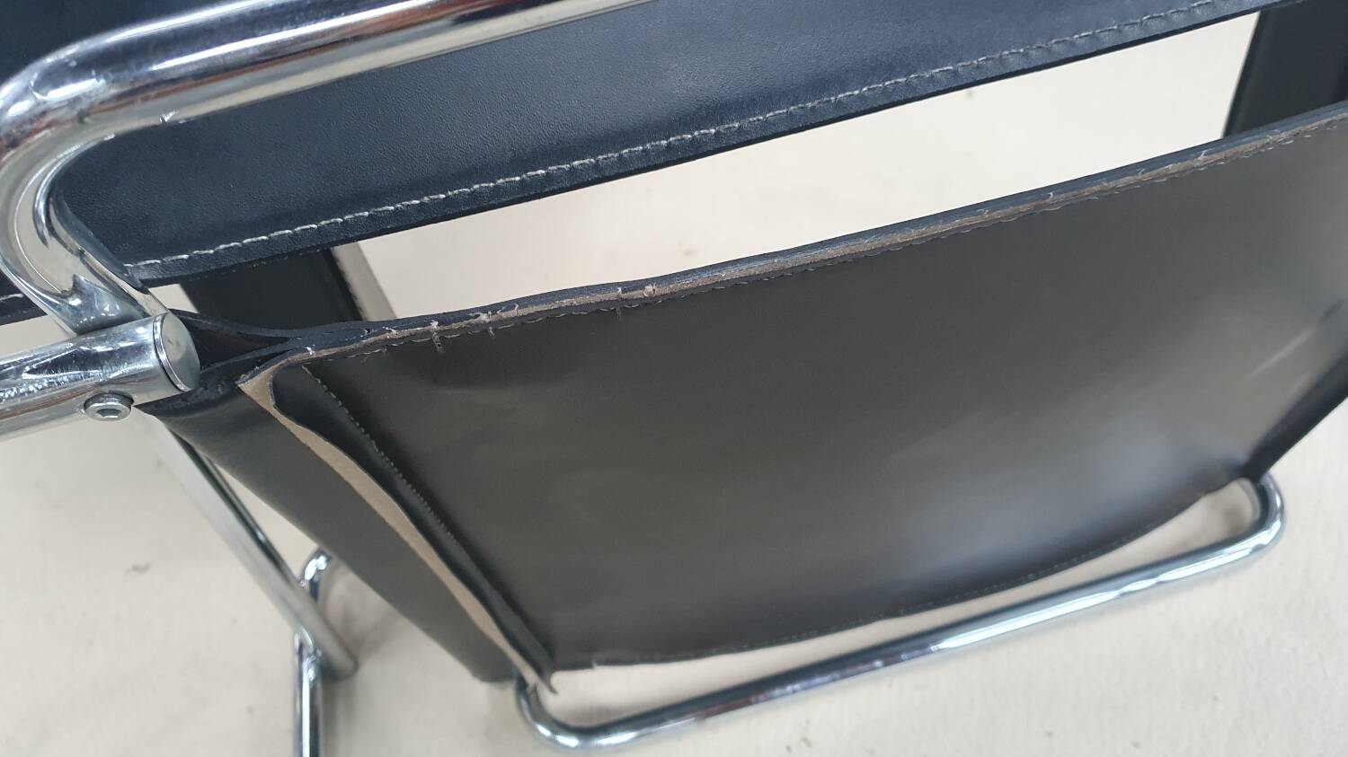 Wassily leather armchair by Marcel Breuer