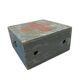 Vintage grey wooden chest with red cross 'first aid'