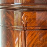 Somno “Column” or Cylindrical Cabinet, in flamed mahogany, Copenhagen, 1830-1840