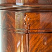 Somno “Column” or Cylindrical Cabinet, in flamed mahogany, Copenhagen, 1830-1840