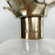 Blown glass carafe and silver frame