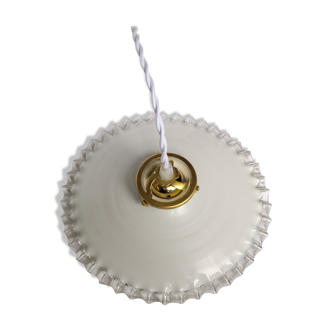 White opaline hanging lamp