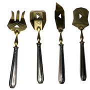 Tableware, gilded metal confectionery service Art Deco circa 1930.
