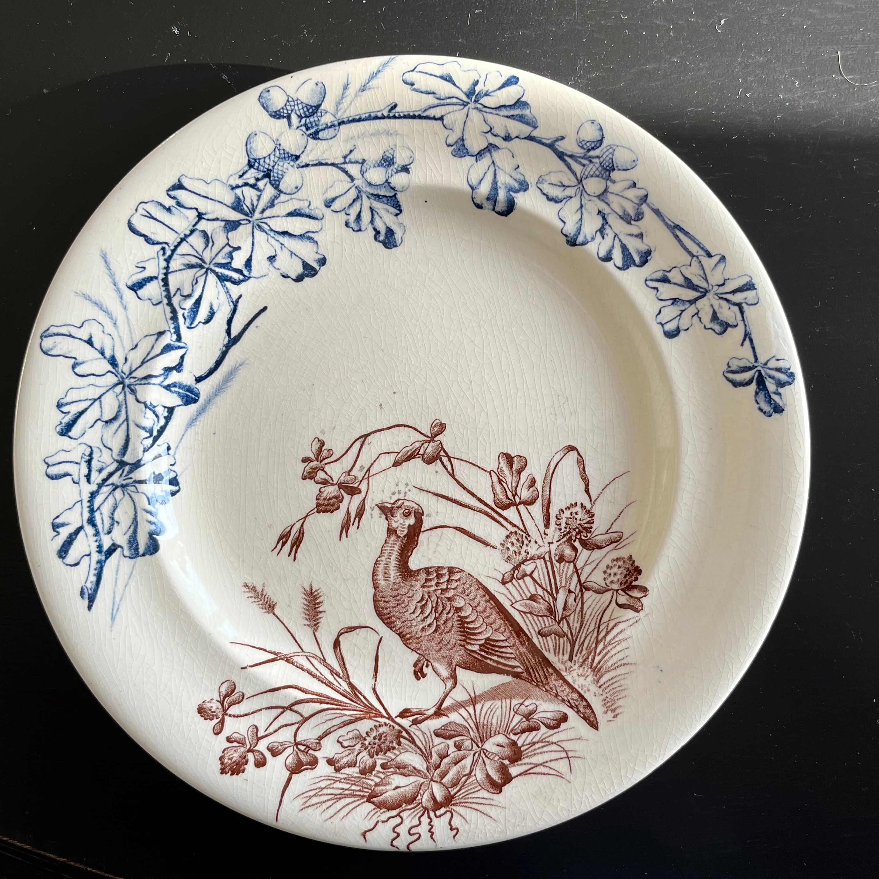 Series of 8 flat plates "Hunting"