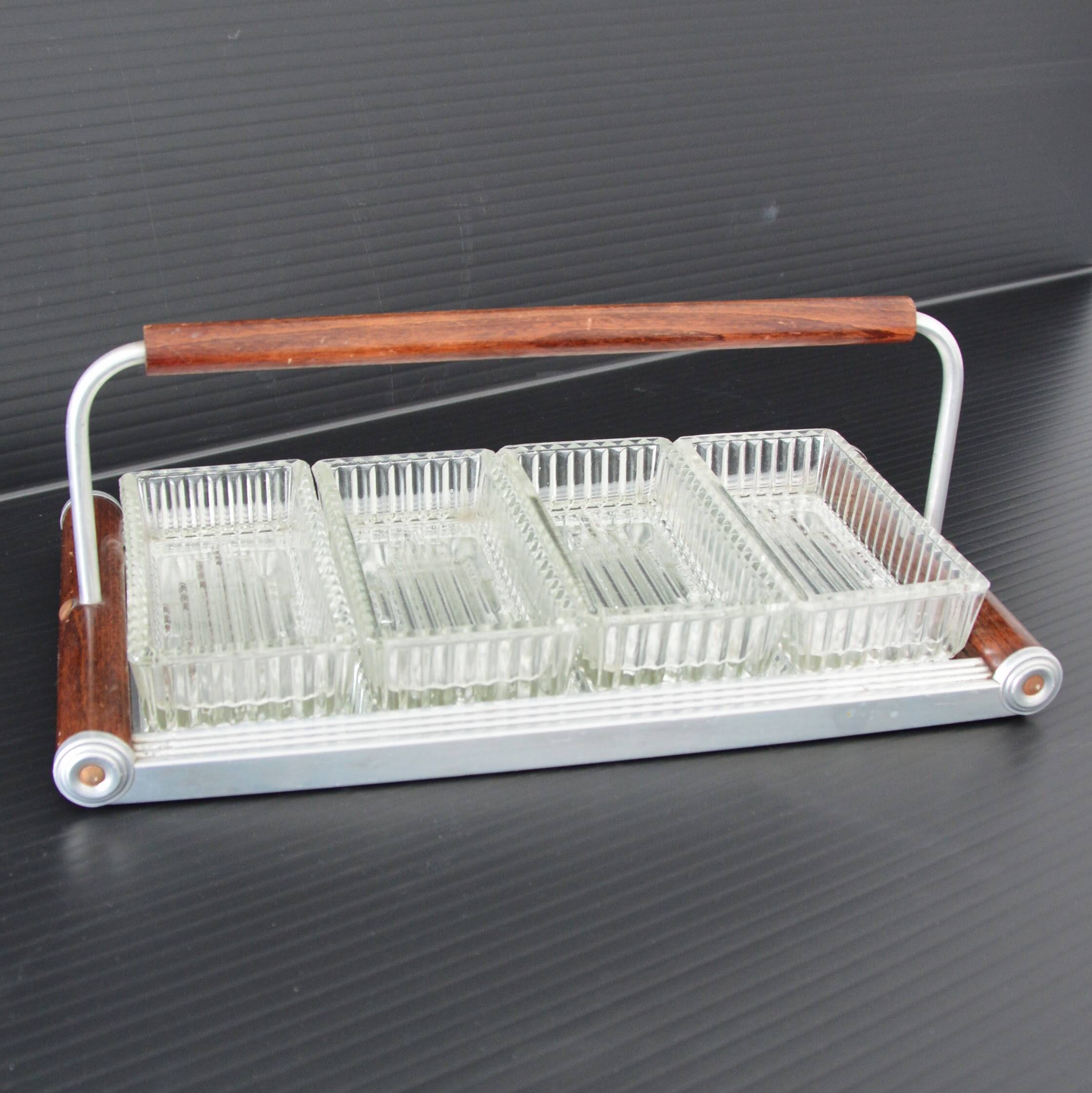 Aperitif platter / Art deco aperitif service 1920s / 1930s