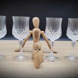 Set 4 verres ciselés en cristal bas