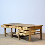 Industrial Wooden Worktable, 1980's