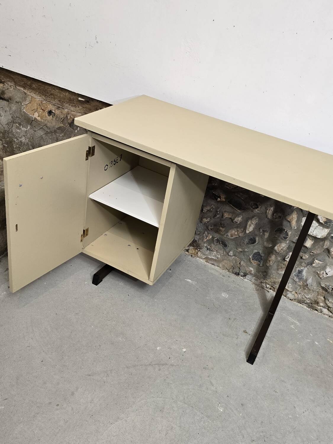 Beige Formica desk 1970