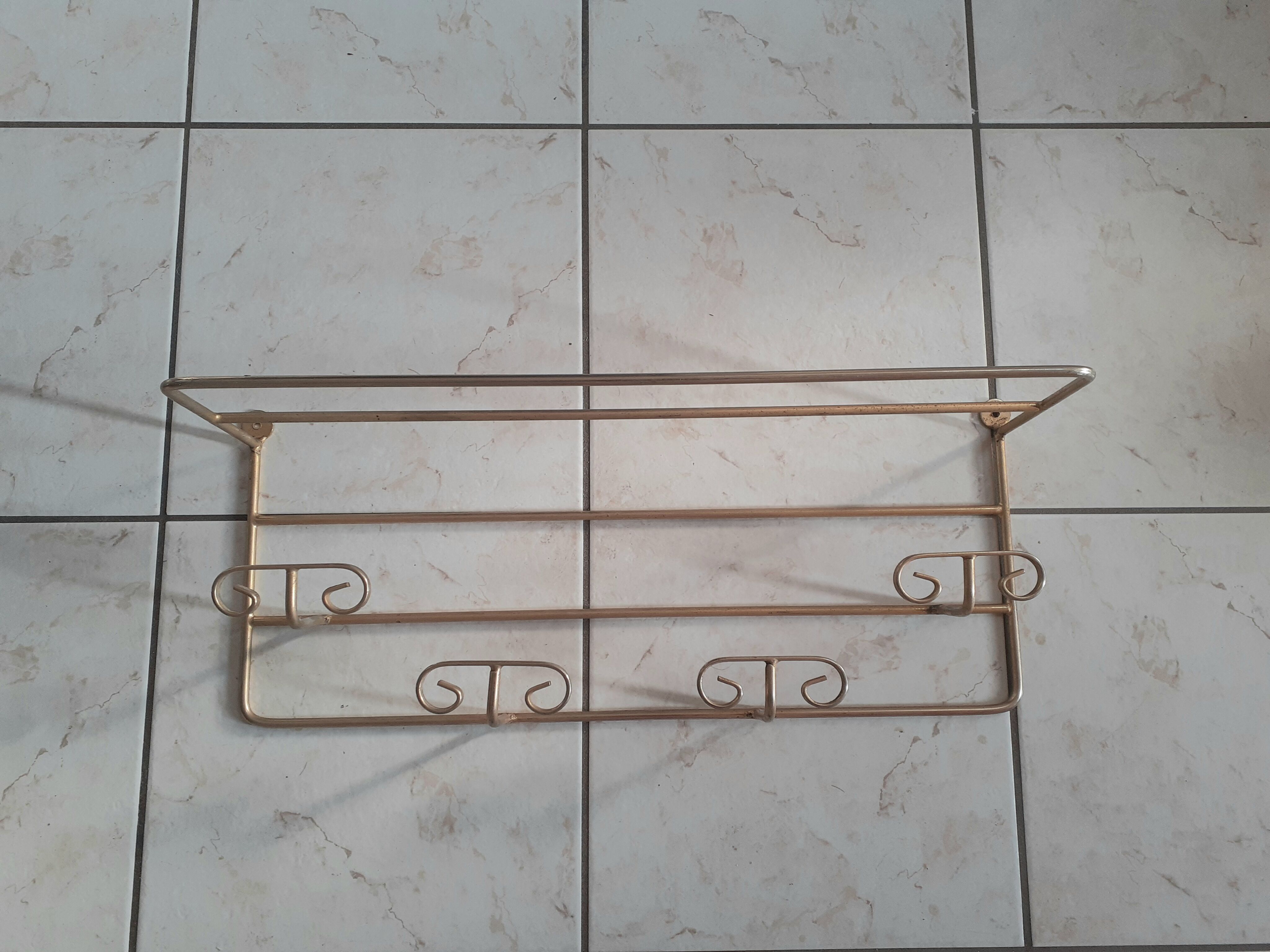 Golden coat rack 4 hooks