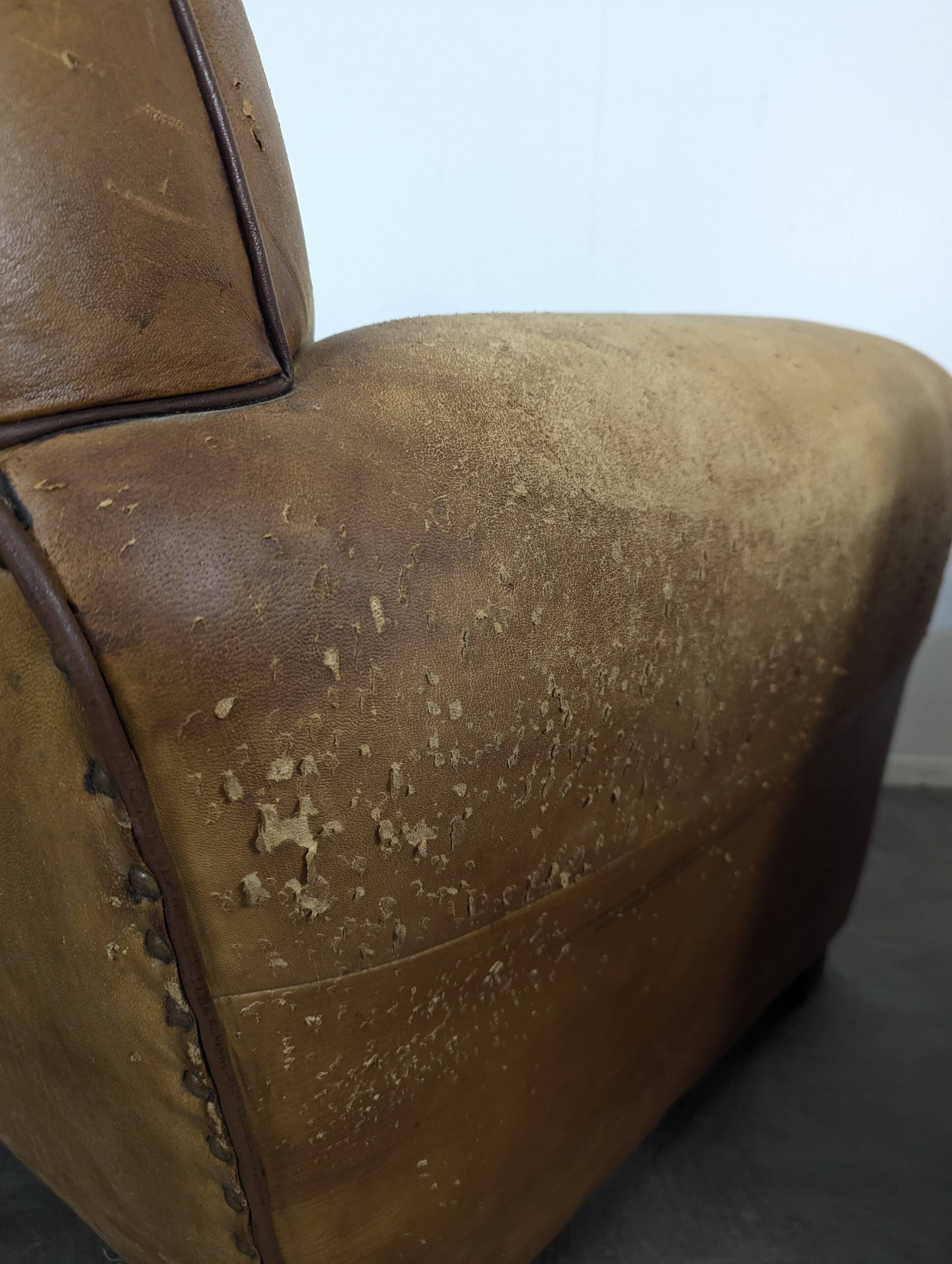 Paire de fauteuils club, années 30